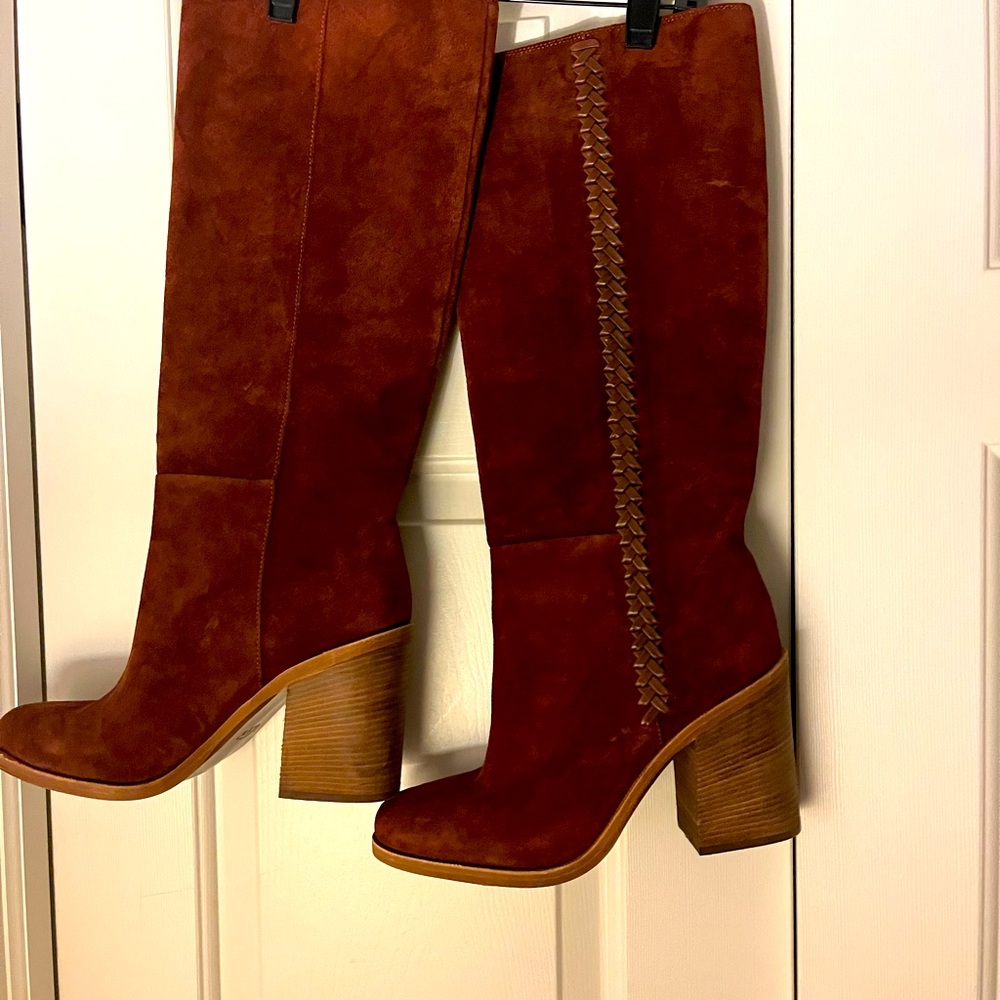 UGG tall heeled Maeva whipstitch boots